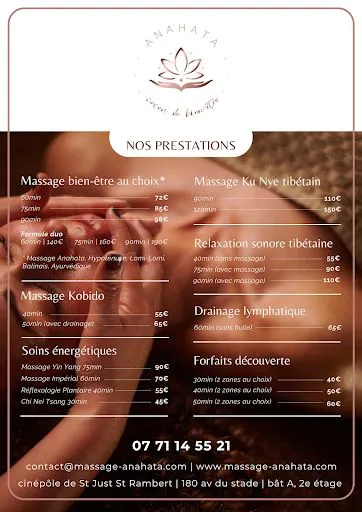 Massages bien-être Anahata à Saint-Just-Saint-Rambert